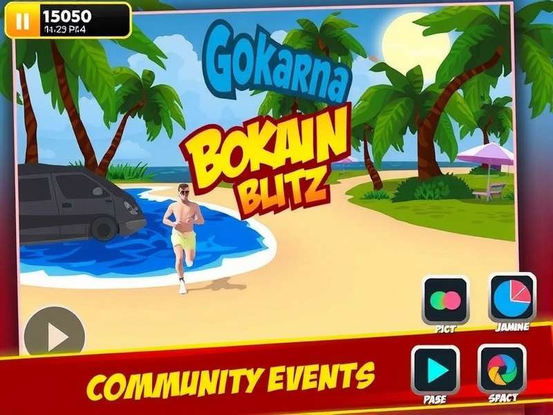Gokarna Beach Run Blitz Game Screenshot